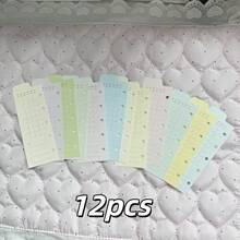 Macaron Color Divider Pages, 6-Ring Binder Planner Inner Pages, Monthly Calendar And Lined Note Paper, DIY Stationery - A - View 10