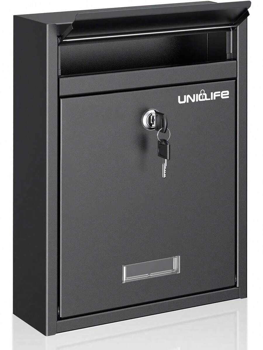 Uniclife Wall Mount Mailbox For Outside, Locking Mail Box - White - View 1