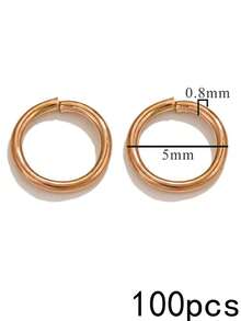 100Pcs 304 Stainless Steel Open Jump Rings, Multi‑Color Connector Rings, Charms For Jewelry Making, DIY Necklace Bracelet Earring Making Supplies - Open Ring - View 11