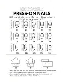 24pcs Long Almond Shape Flower Nails And Leopard Print Nails, Minimalist French Style Nail Tips, Long Almond Fake Nails Set - Multicolor - View 4