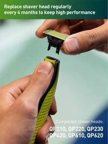 Philips OneBlade QP2724/10 Electric Shaver Trimmer Wet & Dry Use Dual-Sided Blade Glide Coating Rounded Tips 3 Click-On Stubble Combs IPX7 Waterproof - Multicolor - View 9