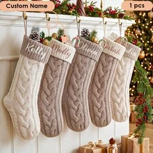 CFUNIQ Personalized Christmas Stockings, Customized Name Embroidered Socks, Suitable For Family Holiday Gifts, Christmas Decorations, Christmas Party Decor, Christmas Ornaments, Customized Gifts, Christmas Stockings, Knitted Christmas Stockings, Customized Christmas Stockings, 2026 Christmas Decorations, Surname Decorations, Family Christmas, Christmas Gift Socks, Holiday Decor, Fireplace Decor, Personalized Christmas, Christmas Home Decor - Multi-color 2 (Embroidery) - View 6