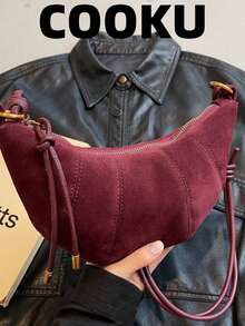 Premium Quality Matte Ox Horn Design Crossbody Bag, Unique Style Small Women Handbag For Outing - Burgundy - View 8