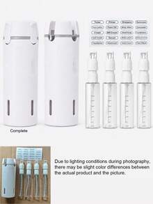 1 set perlengkapan mandi portabel 4-in-1, termasuk 4 botol dispenser isi ulang 30ml dan kotak penyimpanan sampo/lotion portabel, cocok untuk liburan dan perjalanan bisnis. - beraneka warna - View 11
