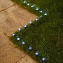 Solar Powered Inground Path Lights, Glowing Ground Embedded Decorative Lights, IP Waterproof Outdoor Yard Decor Lights Suitable For Backyard Camping Gravel Paths And Gardens - Black - View 9