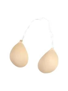 1pc Round Cup Push-Up Invisible Adhesive Bra, Adjustable Straps, Suitable For Camisole And Backless Dress - Multi-color - View 16