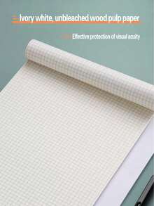 1 Notebook 40 Sheets Grid Paper, Grid Notebook, Sketchbook, Drawing Paper, Memo Pad, Loose-Leaf Notebook, Grid Draft Paper, Calculation Draft Paper, Sketching Paper, Student Grid Notebook, Draft Paper, Double-Sided Grid Paper, Memo Paper, Art Notebook, Drawing Notebook - Black and White - View 5