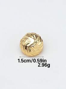 10pcs/Pack Textured Wrinkled Half-Sphere Asymmetrical Metal Buttons, Decorative Hand-Sewn Buttons For Shirts, Cardigans, Dresses, Sweaters, Jackets, DIY Bags, Clothing Sewing, Home Craft Tools Accessories - Multicolor - View 5
