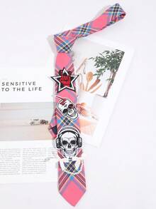 1pc Women's Y2K Style Halloween Element Tie - Multicolor - View 2