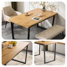 [ Table for sale ] Dining table for 4 people for 2 people width 140cm Stylish very easy to assemble Solid high-end vintage style Modern for guest stud - オーク - チェックする 2