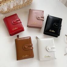 Snap Button Zipper Women WalletMulti-Card Slots Purse - Multicolor - View 12