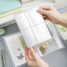 1pc Double-Slot Storage Photo Album, Sticker Small Card Postcard Storage Book, Memorial Album, Idol Card Collector Book, Transparent Frosted Cover, Partitioned Storage, Creative DIY Cover - Photo Album - View 5