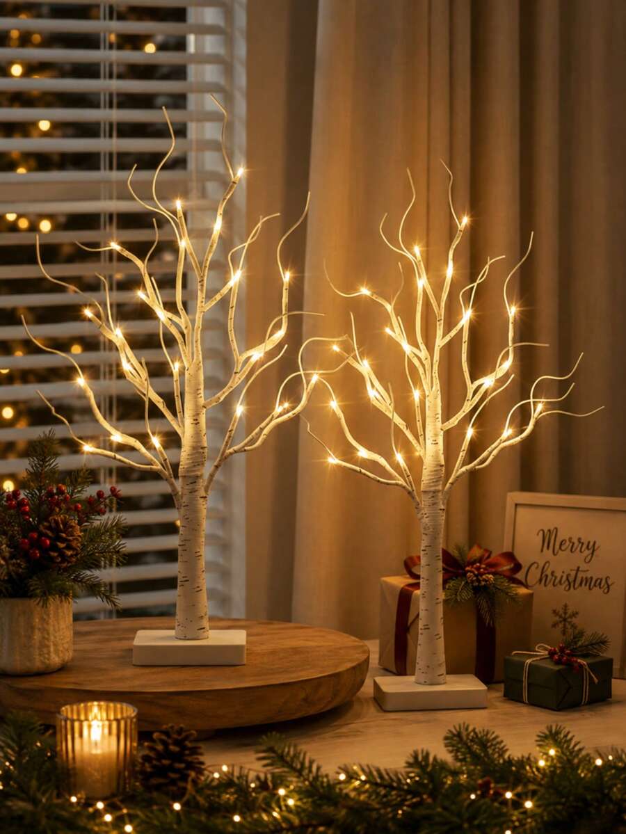 Charming Branch Lights, Suitable For All Seasons, Battery Powered, Perfect For Indoor/Outdoor Celebrations, Christmas Party Decoration