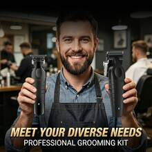 Kemei Professional Hair Clipper Set, Wireless Hair Cutting Tool Kit, Zero Gap T-Blade Trimmer, 11 Limit Combs, USB-C Rechargeable Men's Hair And Beard Trimmer, Home Salon Grooming Gift - Multicolor - View 5