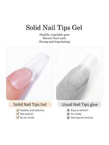 BORN PRETTY 5ml Solid Nail Tips Gel Clear No Sticky UV/LED Curing Adhesive For Press On Nails Carving Flower Rhinestone Moliding - 5ml - View 3