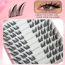Cluster False Eyelashes Fox Cat Eye Style Natural Makeup Suitable For Cosplay And Anime Style Fluffy And Delicate Single Strand Natural Long Faux Mink Hair Dense And Fine False Eyelashes - D - View 4