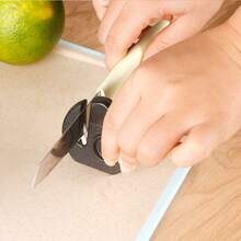 1/2pcs Mini Portable Knife Sharpener, Handheld Pocket-Sized Kitchen Knife And Scissors Sharpening Tool - Multicolor - View 3