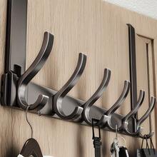 1pc Over-The-Door Hook Storage Rack, Bathroom Door Back Hook, Sturdy & Durable Quiet Door Back Coat Rack, Metal Material, Multi-Hook Design, Space-Saving & Easy To Install, Suitable For Bedroom, Laundry Room, Towel Rack - Multicolor - View 5
