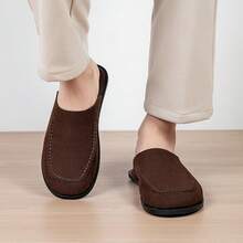 Sepatu Loafer Pasangan Terlaris, Sandal Kulit Pria, Sandal Tertutup untuk Musim Panas dan Aktivitas Luar Ruangan - Coklat - View 1
