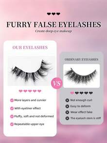 10 Pairs Fox Eye Full‑Strip False Eyelashes, Flared Winged Corner Lashes Thick End‑Extended Cat Eye Design For Eye Lash Extension Daily Party Women Makeup - Black - View 4