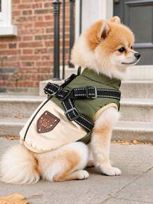 1PC Pet Clothes 2026 New Arrival Small Dog Puppy Cat Cute Pet Style Windproof Warm Colorblock Cool Claw Vest - Card Green - Multicolor - View 2