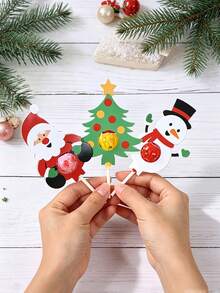 24 Christmas Lollipop Card Clips, Suitable For Christmas Party, Christmas Tree Decoration, Theme Party, Thanksgiving, New Year, Christmas Party Favors, Holiday Party And Holiday Scene Decor - One Size Fits All - View 5