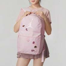 Tas Ransel/Tas Bahu Nike Jordan Fashion dengan Resleting, Model Reguler, Unisex, Warna Pink - Berwarna merah muda - View 2