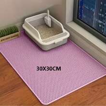 Double Layer Honeycomb Cat Litter Mat, Waterproof Washable Anti-Tracking Pet Mat, Suitable For Cat Litter Box, Multiple Colors Available - Pink - View 10