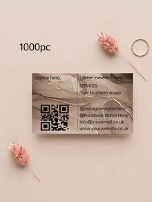 200/500/1000pcs Custom Text Business Card With QR Code,Customized Card For Small Business Owner,Entrepreneur,Beauty Salon,Studio,Company Office Supplies,Customizable Business Visiting Cards - Multicolor - View 13