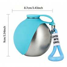 Customizable Portable Water Bottle For Pets, Can Customize Pet Photo And Name, 304 Stainless Steel Hook Spherical Design, Foldable Refillable Water Dispenser, Suitable For Hiking Camping, Portable Travel Small Water Bottle - Multicolor - View 13