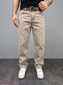 Men's Classic Relaxed Baggy Pants - Flint Stone - View 3