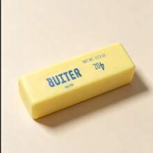 1pc Butter Stick Slow Rising Squishy, Slow Rising Squishy, Stress Relief Toy, Anxiety Relief Squeeze Toy, Realistic Food Squishy, Atmospheric Desktop Decor, Cute Squishy Toy, Party Favor, Sensory Toy, Teen Gift, Small Accessory Toy , Cheese Squishy, Squishy Dumpling, Fidget - Multicolor - View 7