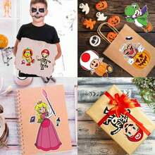 SUPER MARIO BROS. 1set/6pcs Cartoon Character DIY Puzzle Stickers, Princess Fun Disguise Play, Suitable For Hand Accounts, Notebook Decoration. Party Fun Gift With High Playability. Halloween, Christmas, Thanksgiving And Other Festivals (Stochastic Style) - Multicolor - View 8