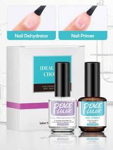 PEACECOLOR 15ML Nail Dehydrator And Primer Set  Acid-Free Natural Nail Dehydrator And Nail Primer Nail Supplies Set Manicure Kit Gift For Women - Nail Dehydrator and Primer - View 10