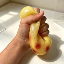 1pc/ TPR Potato Shaped Moldable Squeeze Toy, Coconut Oil Filled Slow Rebound Stress Toy, Practical Hand Exercise Fidget Toy, Help Release Negative Emotions, Suitable For Daily Stress Relief - Multicolor - View 7