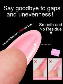 140 Sets Sandwich Style Dual-Mold Nail Extensions, Inner-Curved Short Almond Shape Crystal Rhinestone Nail Tips, Double-Layer Nail Molds, Acrylic UV Gel Nail Art Tools - Clear - View 7