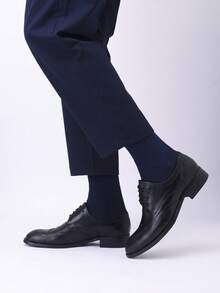 4 Pairs Unisex Mid-Calf Business Socks, Soft And Comfortable Texture, Breathable And Moisture-Wicking, Fashionable And Versatile Style, Essential For Business Success - Multicolor - View 3