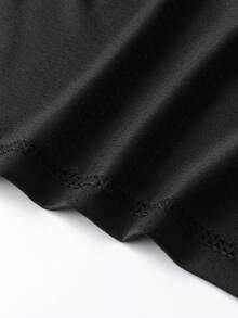 Pullover Berkerudung Warna Polos untuk Pria, Atasan Lengan Panjang Kasual untuk Mendaki Gunung dan Aktivitas Luar Ruangan - Hitam - View 5