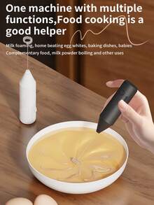 Powerful Electric Milk Frother, Mini Milk Foamer, Battery Operated (Batteries Not Included), Beverage Mixer For Latte, Cappuccino, Chocolate, Portable Foam Machine, Electric Wireless Stirrer Mini Coffee Machine, Manual Whisk Christmas Gift - Multicolor - View 6