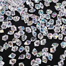 Bright Clear Vase Fillers, Acrylic Fake Crushed Ice Rocks Clear Gems Crystals Plastic Diamonds For Vase Fillers Centerpiece Fish Tank Table Scatter Phot Ography Props Display Decoration 100pcs - Multi-color - View 1