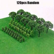 50pcs Model Train Landscape Realistic Miniature Trees, 2-6cm/0.79-2.36in Bush Model Trees, 3D Model Trees, Mini Trees, Suitable For DIY Crafts, Architectural Models, Artificial War Game Tree Models, Home Decor - Multicolor - View 15