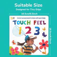 Hands On Touch And Feel 123 Sensory Touch And Feel Book, Baby Sensory Development Montessori Toy, Back To School, Birthday Gift - Multicolor - View 10
