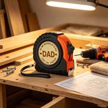 1pc Tape Measure Gift For Dad - Inch And Centimeter Units, Shockproof, Thickened Design, High Precision, Durable Steel Tape Measure With Locking Function, Perfect Touching Gift For Father's Day, Birthday, Christmas - Craftsman Woodworking Tool - Multicolor - View 6