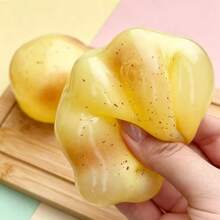 1pc/ TPR Potato Shaped Moldable Squeeze Toy, Coconut Oil Filled Slow Rebound Stress Toy, Practical Hand Exercise Fidget Toy, Help Release Negative Emotions, Suitable For Daily Stress Relief - Multicolor - View 4
