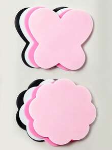 ART LALIC 2Pcs Butterfly Flower Shaped Silicone Nail Art Mixing Palette, Easy Clean Makeup Pigment Gel Polish Foundation Color Mixing Pad - Multicolor - View 2