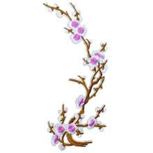 1pc Elegant Oriental Plum Blossom Embroidered Patch, Heat-Activated Iron-On Floral Applique, Suitable For Cheongsam, Hanfu - Multicolor - View 24