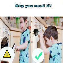 TWO DADS Children's Oven Lock, Heat-Resistant Material, Easy To Install And Use, No Tools Required, Prevents Baby Burns, Suitable For Ovens, Baby Lock - Black - View 4
