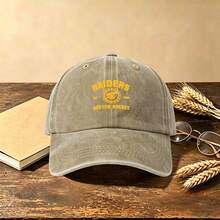 1pc Boston Hockey Graphic Print Washed Baseball Cap Adjustable Vintage Hat For Sports Street Casual Daily Outdoor Travel - Multicolor - View 4