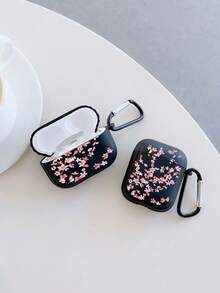 1件粉色櫻花圖案耳機保護殼，適用於Airpods Pro 3，防摔保護殼，Pro 2，可愛，3米色，2女性可用，可作為返校禮物、生日禮物、聖誕禮物，4 - 淺粉色 - 查看 5