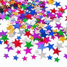 100pcs Star-Shaped Glitter Sequins, Christmas Atmosphere Decor Star Confetti, Party Tabletop Scatter Decoration Glitter - Multicolor - View 1
